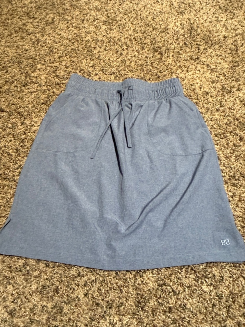 Albion The Away Athletic Skirt Blue Drawstring Elastic Waist Size XS Blue